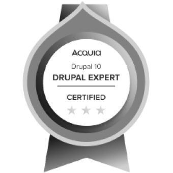 Drupal 10 Triple Certified Badge